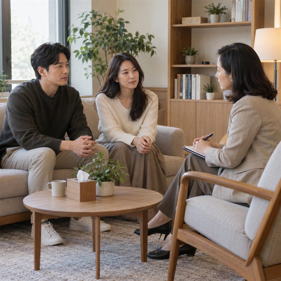 협의이혼 숙려기간 확인 및 상담 장면