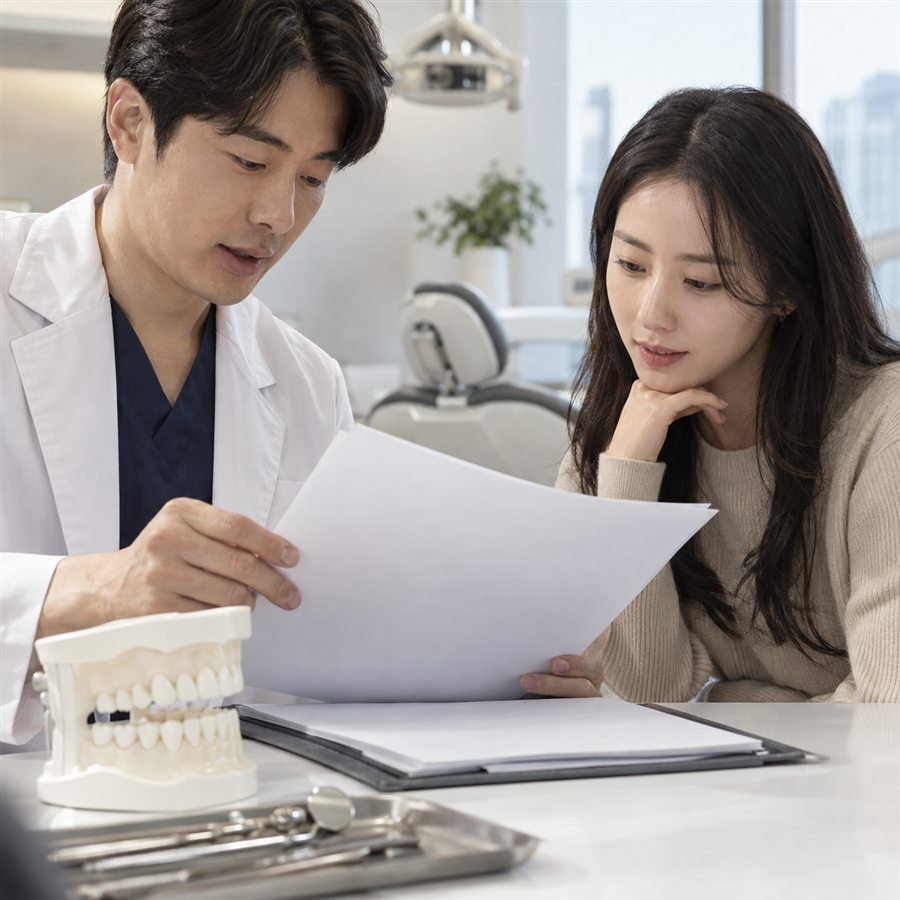 치아보험 면책기간 절차 준비 장면