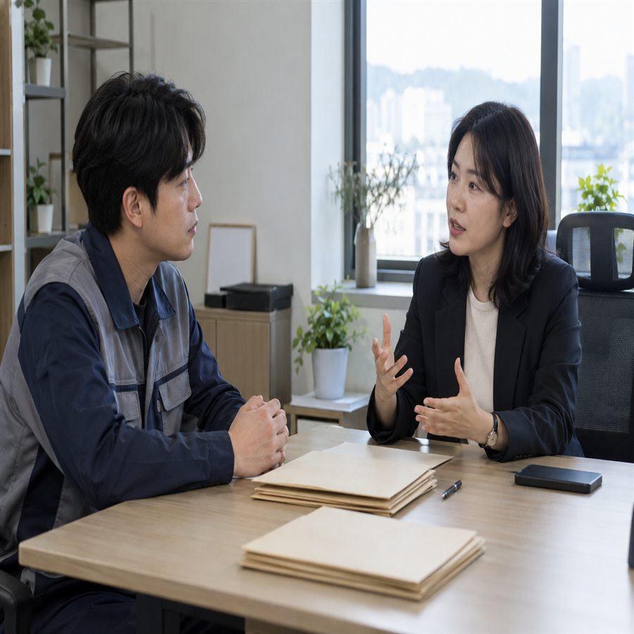 통상임금 계산, 고정성 제외 이후 상여금과 산정 기준 확인 3 통상임금 산정 기준을 상담하는 근로자