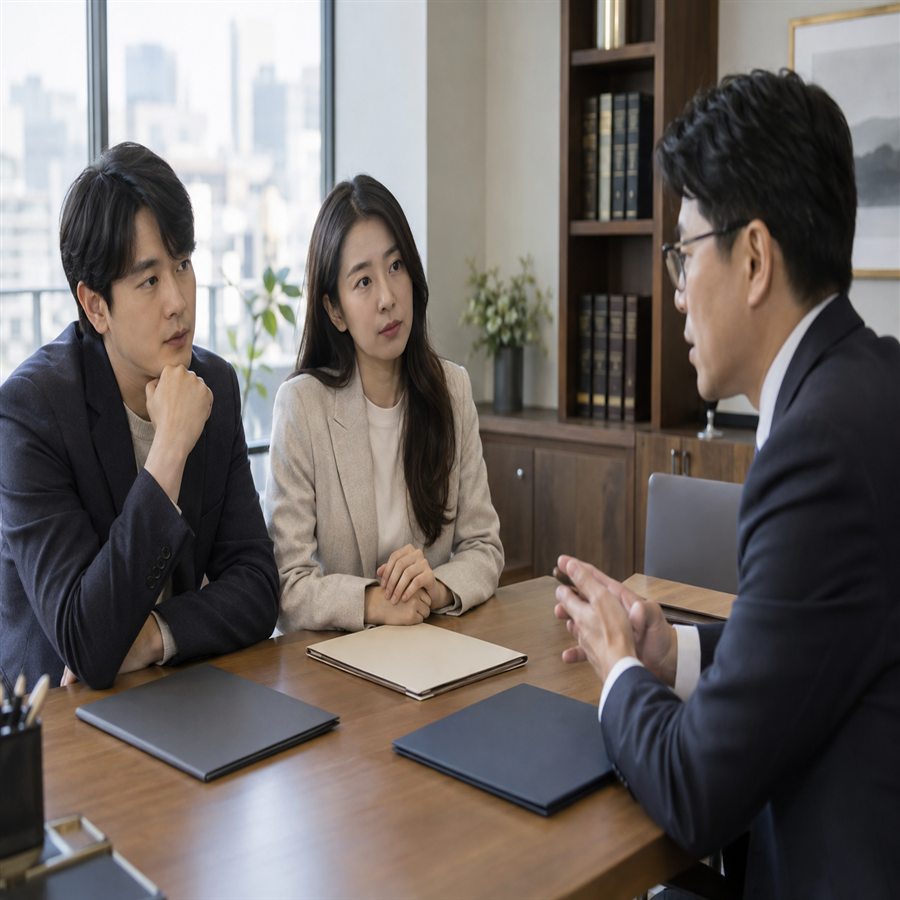 보험수익자와 상속재산 구분을 상담하는 가족