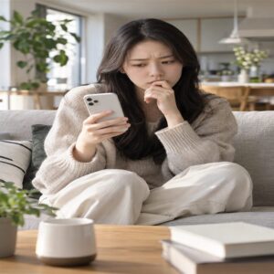 휴대폰 명의도용 여부 확인을 준비하는 이용자