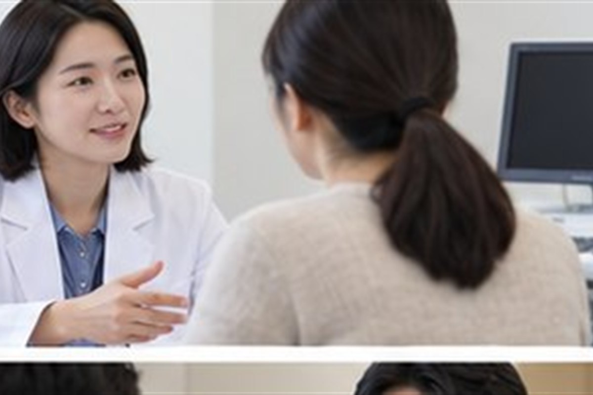 갑상선초음파 비용 상담과 비용 확인 장면