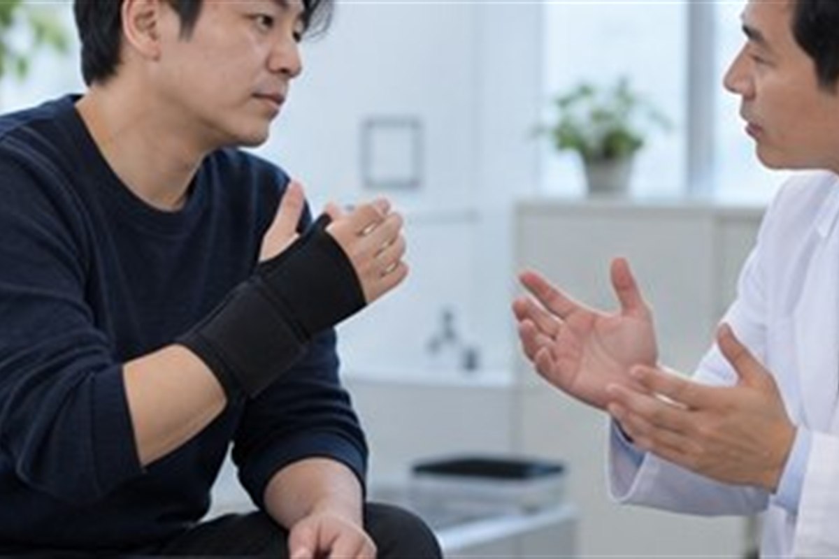 손목 골절 수술비용 상담과 비용 확인 장면