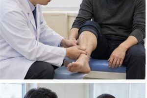 아킬레스건 수술비용 상담과 비용 확인 장면