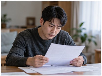 가정에서 양육비 입금 내역을 확인하는 보호자