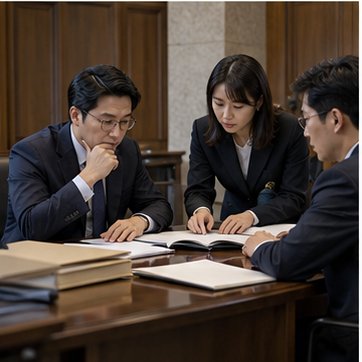 신주발행무효소송을 준비하는 법률 상담 장면