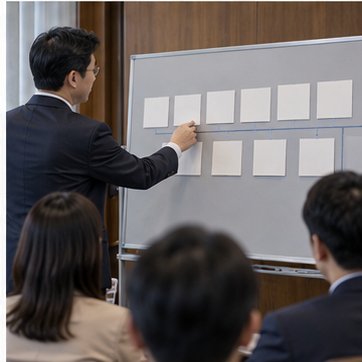합병 일정표를 표시 없는 카드로 맞추는 경영진