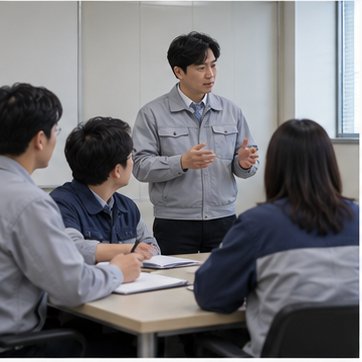 안전보건관리책임자선임, 대표 이름만 올리면 끝날까 2 근로자들과 안전 대책을 논의하는 회의