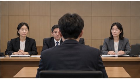 면허정지 처분을 설명 듣는 행정 상담 공간