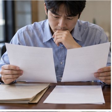 두 가지 비용 계산 자료를 비교하는 신청인