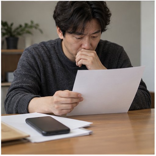 임대인 주소 자료의 개인정보를 가린 채 확인하는 신청인