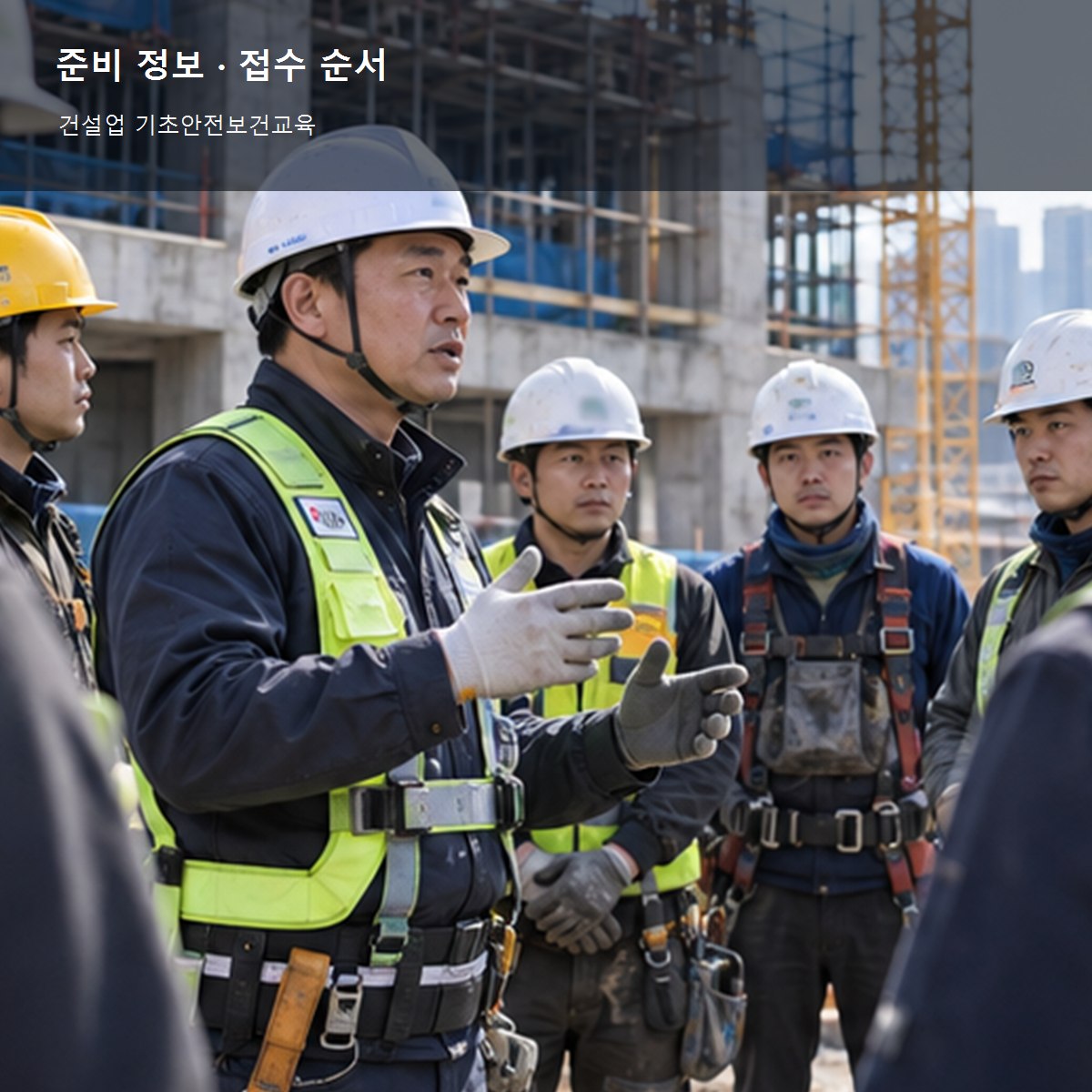 건설업 기초안전보건교육 준비 정보와 접수 순서 사진