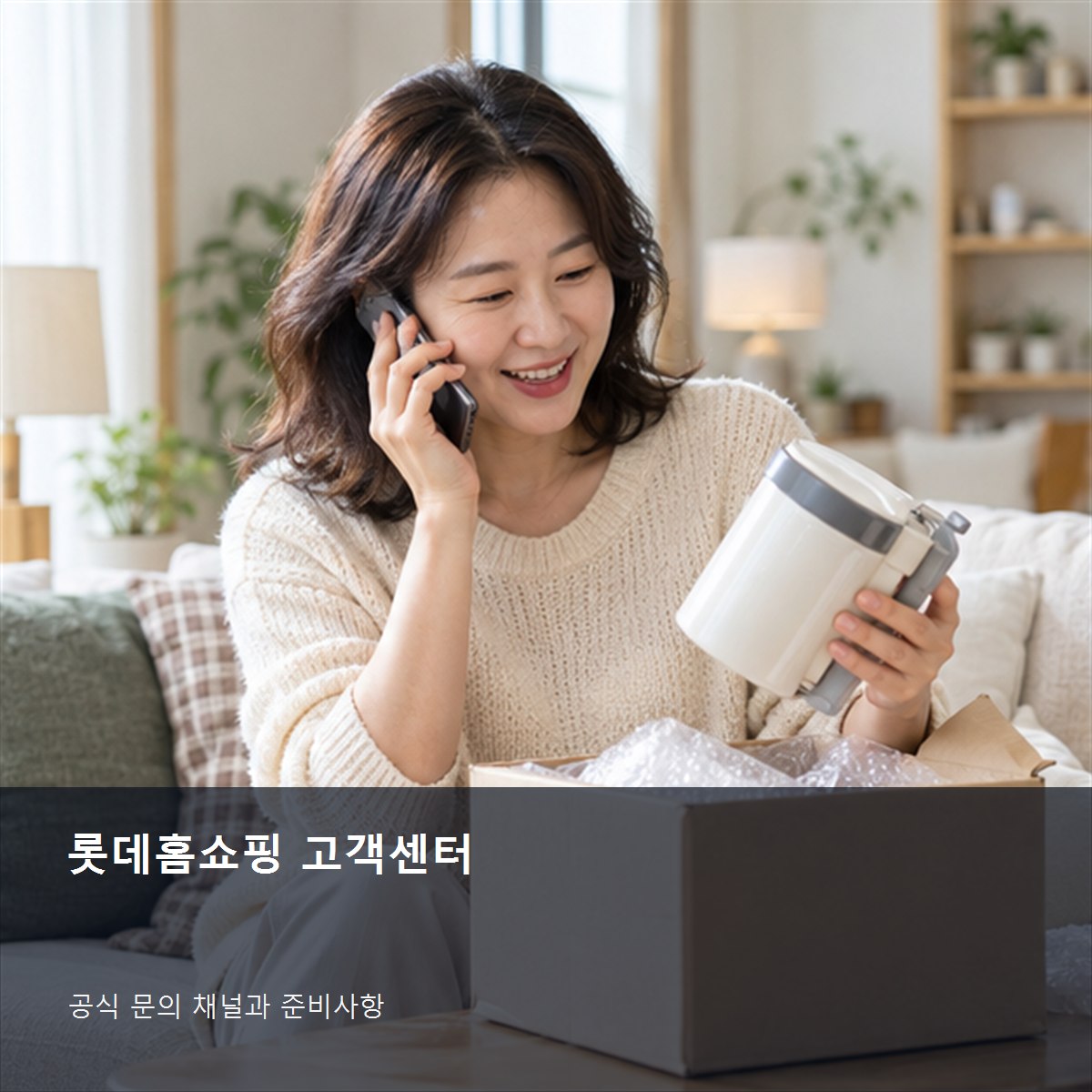 롯데홈쇼핑 고객센터 공식 문의 안내 사진