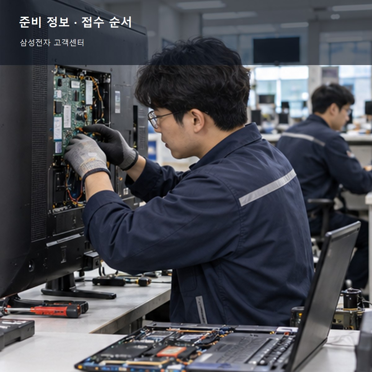 삼성전자 고객센터, 제품 모델·A/S·수리 접수 확인 순서 3 삼성전자 고객센터 준비 정보와 접수 순서 사진