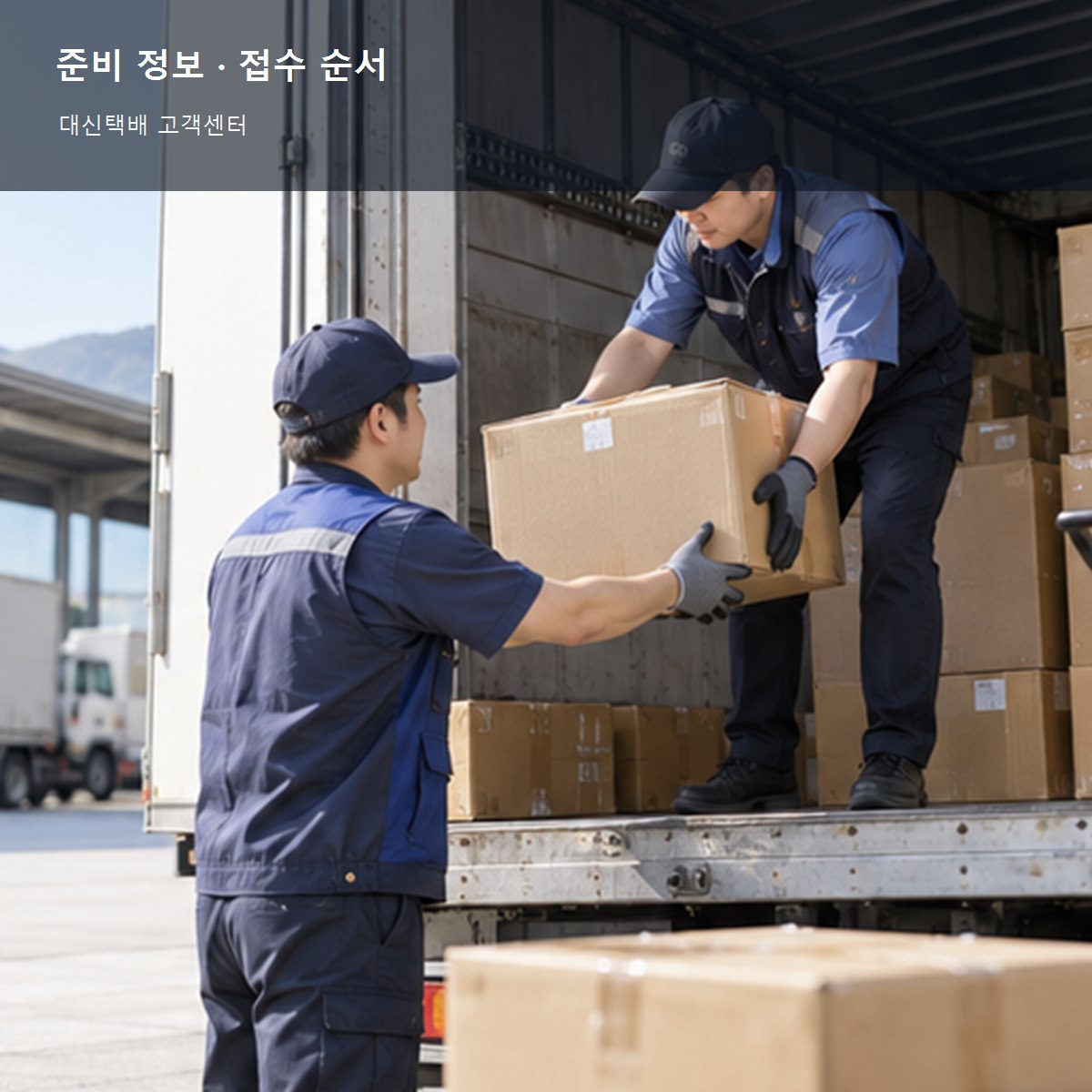 대신택배 고객센터 준비 정보와 접수 순서 사진