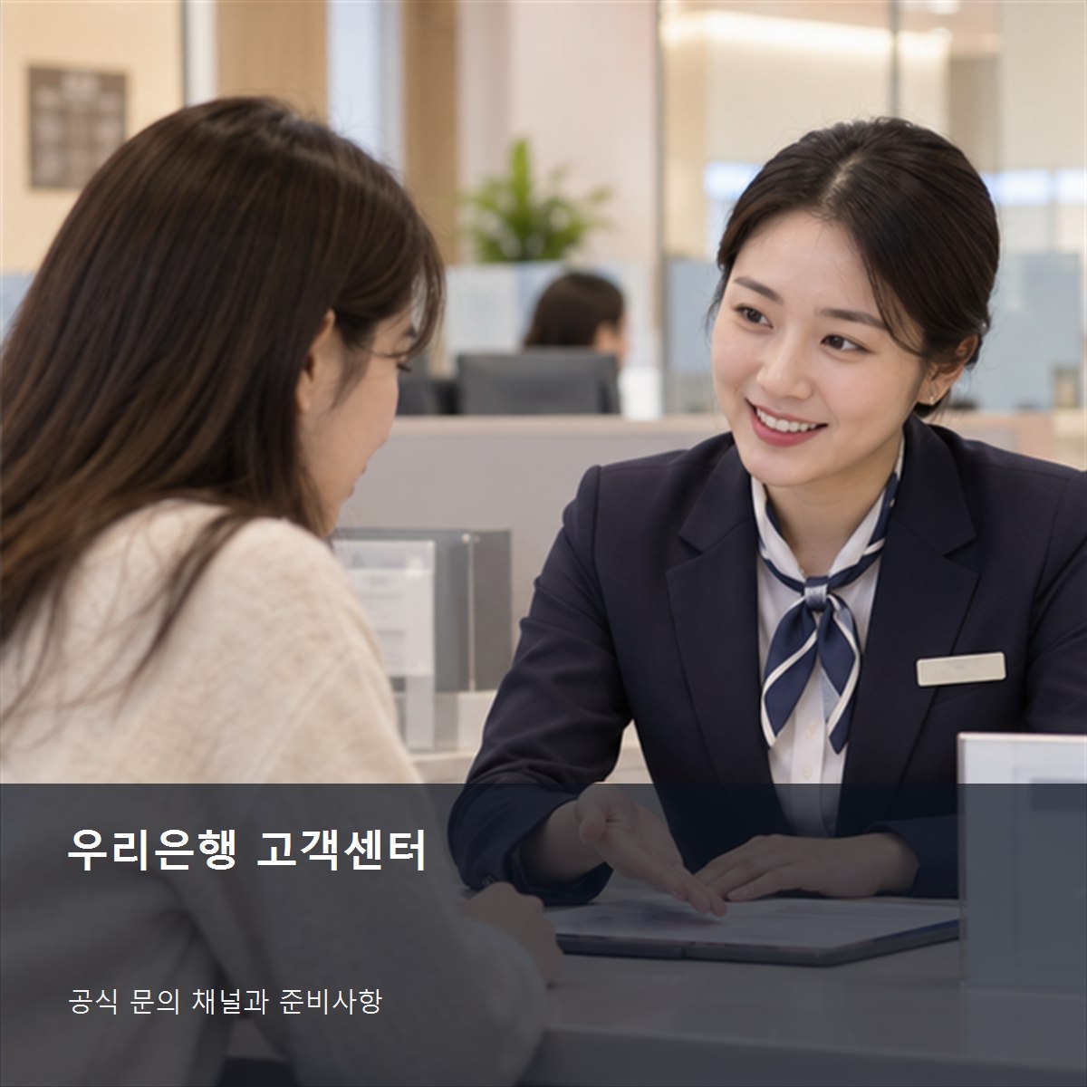 우리은행 고객센터 공식 문의 안내 사진