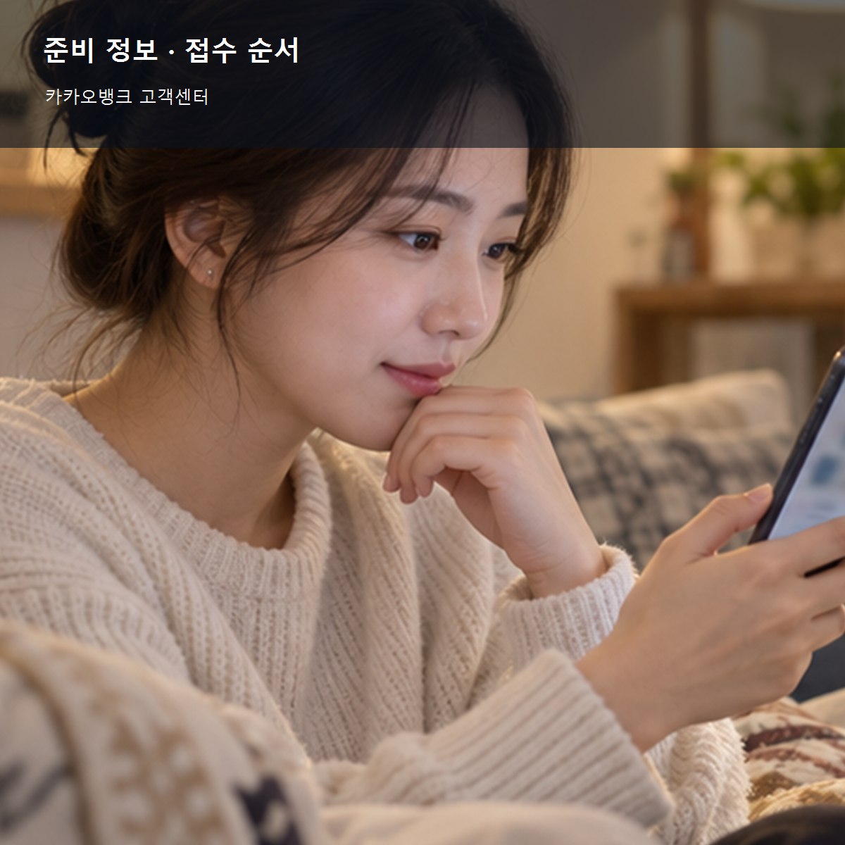 카카오뱅크 고객센터 준비 정보와 접수 순서 사진