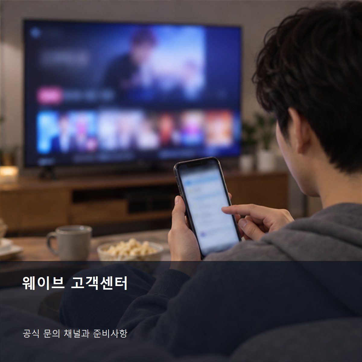웨이브 고객센터 공식 문의 안내 사진