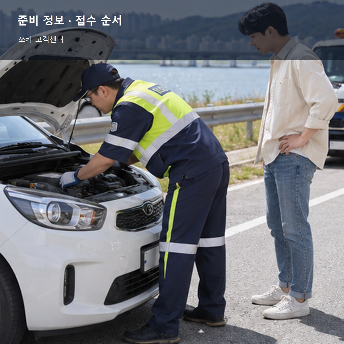 쏘카 고객센터 준비 정보와 접수 순서 사진
