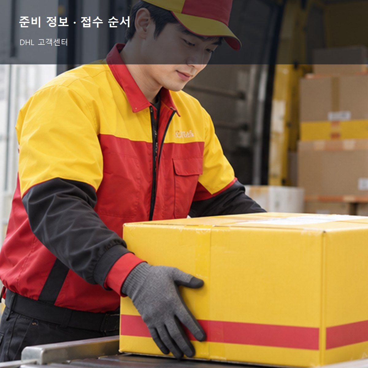 DHL 고객센터 준비 정보와 접수 순서 사진