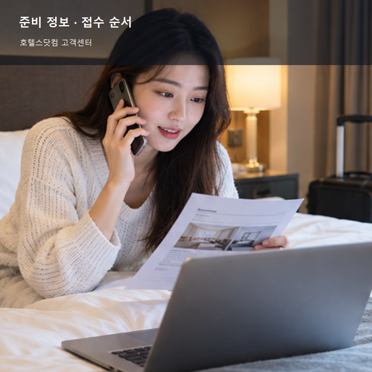 호텔스닷컴 고객센터 준비 정보와 접수 순서 사진