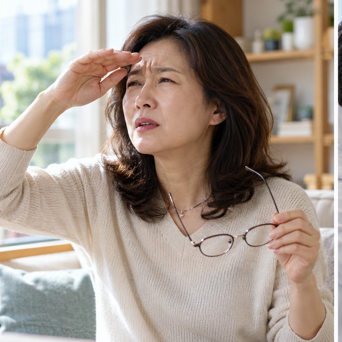 시야 흐림 원인 관련 실사 이미지