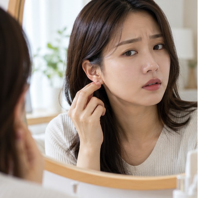 귓볼 멍울 원인 관련 실사 이미지