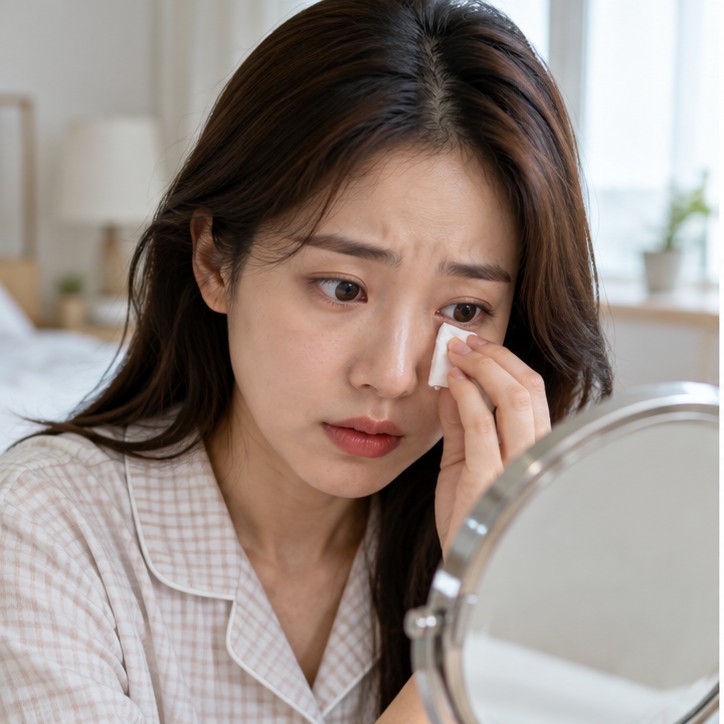 눈곱이 많이 끼는 이유 관련 실사 이미지