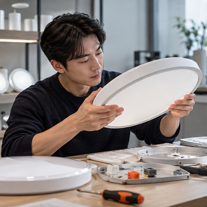 LED조명 비교할 때 놓치기 쉬운 사양과 안전 기준 2 LED조명 확인 장면 실사 이미지