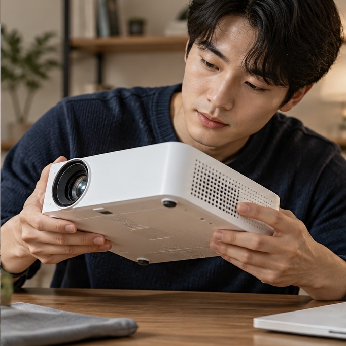 빔프로젝터 구매 가이드 확인 장면 실사 이미지