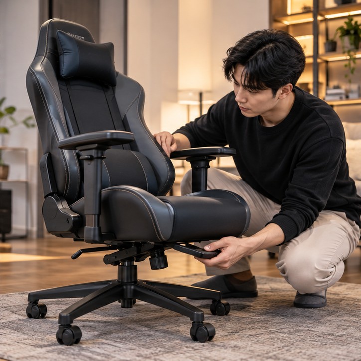 게이밍의자 확인 장면 실사 이미지