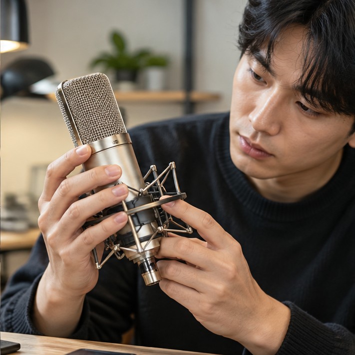 콘덴서마이크 구매 가이드, 오래 쓰기 위한 핵심 점검표 2 콘덴서마이크 구매 가이드 확인 장면 실사 이미지