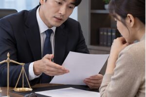 명예훼손 변호사 비용 상담 장면
