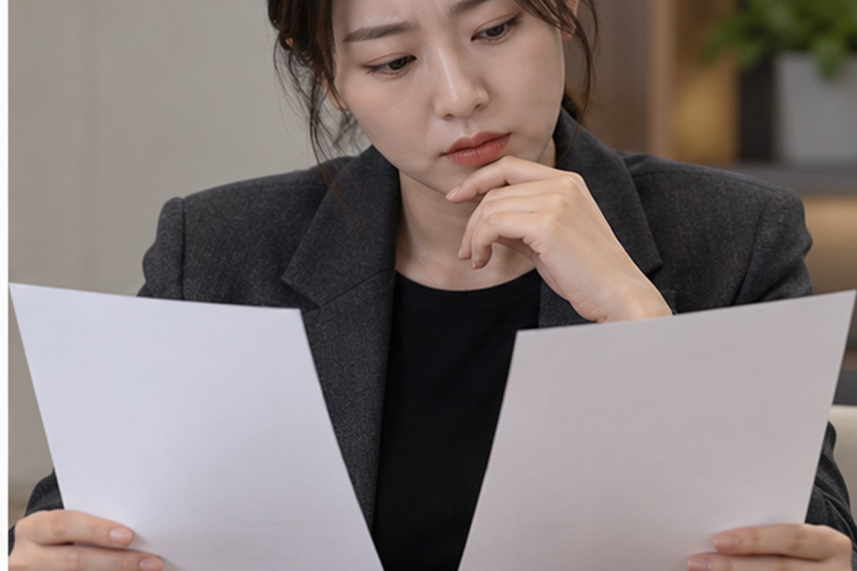 명예훼손 변호사 비용 업무 범위를 비교하는 장면