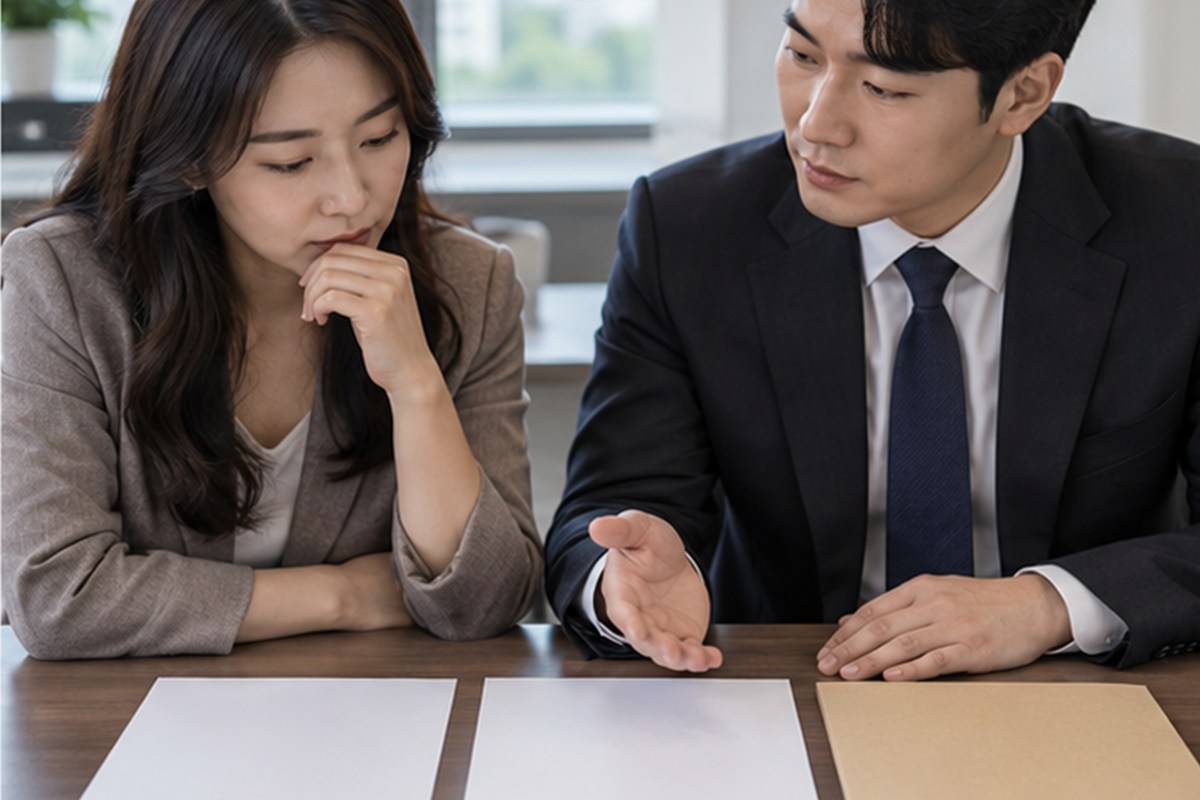 횡령 변호사 비용, 착수 전 수임 범위와 별도 비용 확인법 3 횡령 변호사 비용 업무 범위를 비교하는 장면