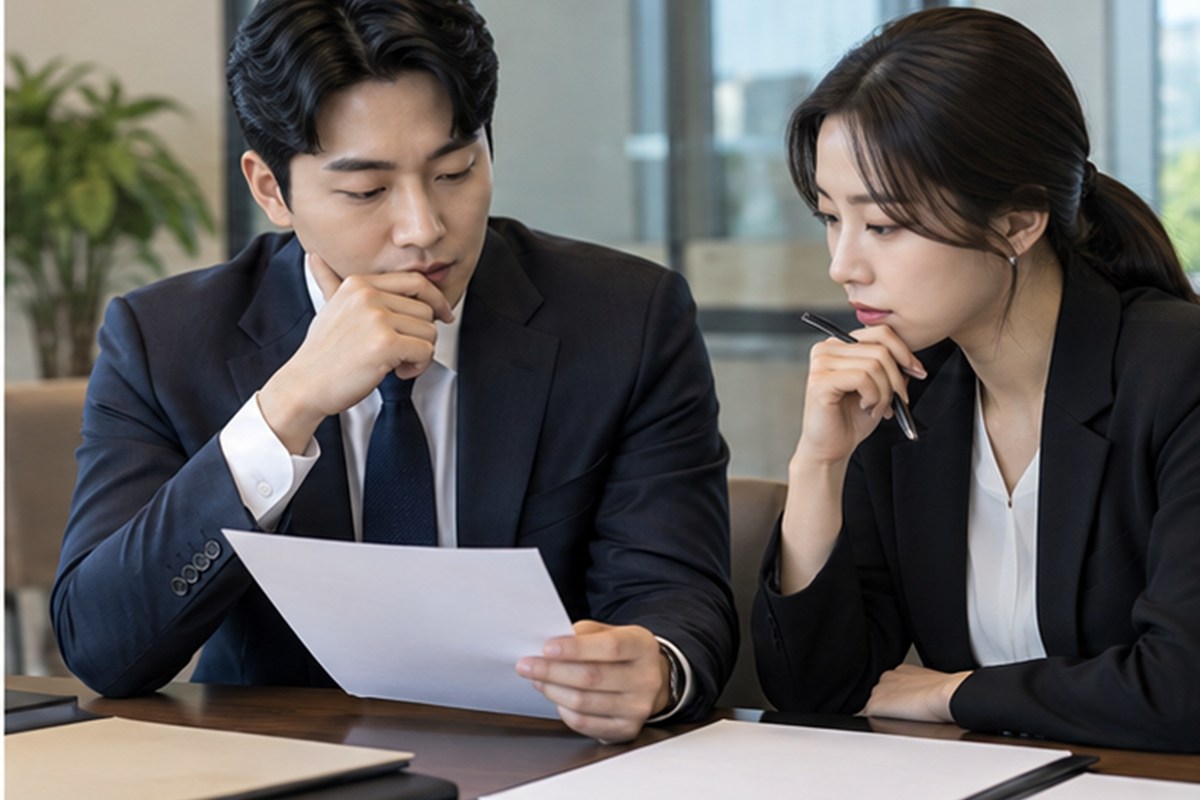 외국인투자법인 설립 비용 업무 범위를 비교하는 장면