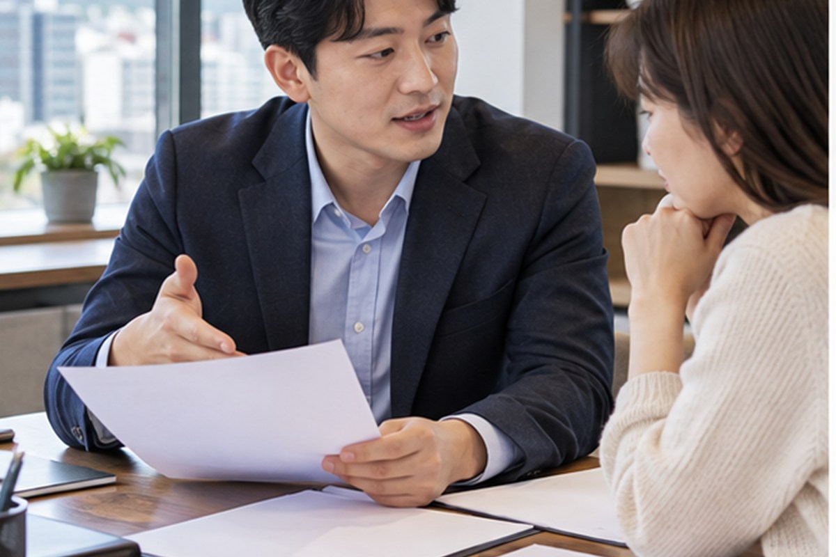경계복원측량 비용, 공식 수수료와 별도 보수를 구분하세요 1 경계복원측량 비용 상담 장면