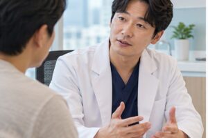 요로결석 수술비용 진료 상담 장면