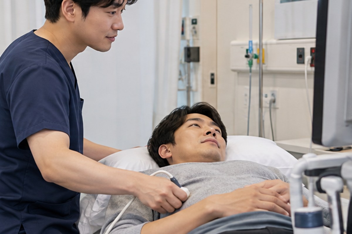 요로결석 수술비용 검사와 치료 과정을 살펴보는 장면