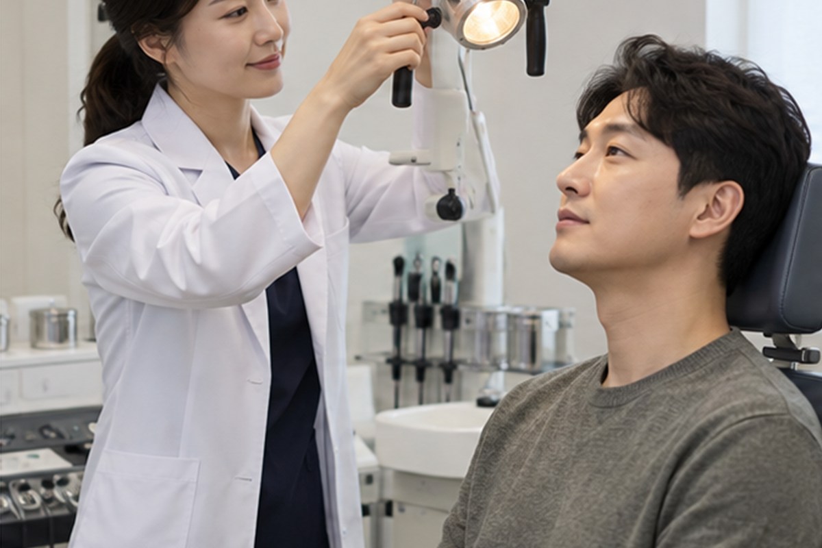 축농증 수술비용 검사와 치료 과정을 살펴보는 장면