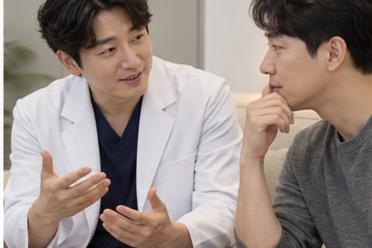 축농증 수술비용 치료 선택지를 설명하는 장면
