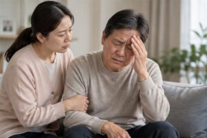 뇌졸중 전조증상, 검사결과와 증상을 함께 보는 기준 9 뇌졸중 전조증상 관련 상황을 확인하는 사람
