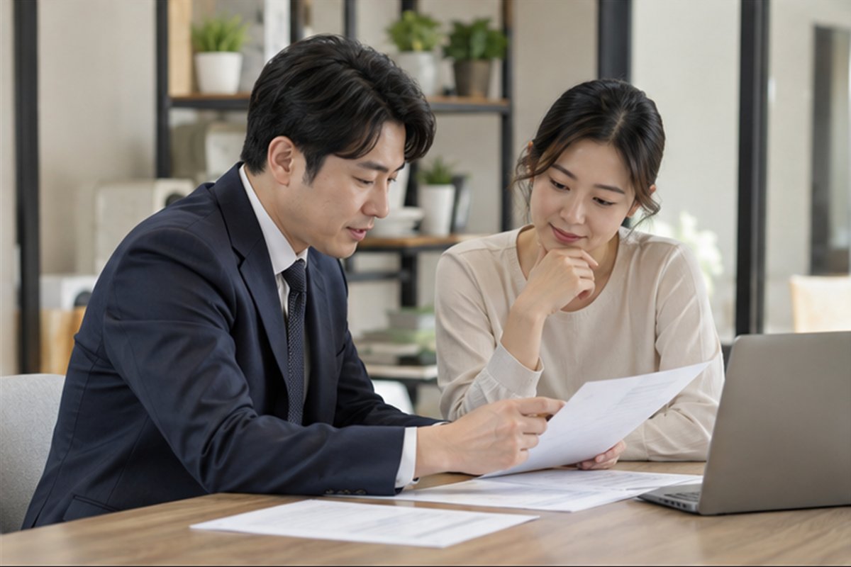 부가세 조기환급 공식 절차를 상담하고 점검하는 모습
