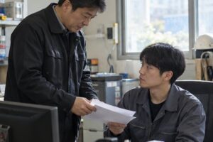 근로계약서 미작성 벌금 관련 상황을 확인하는 사람