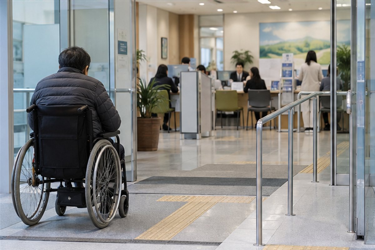 장애인연금 신청 관련 상황을 확인하는 사람