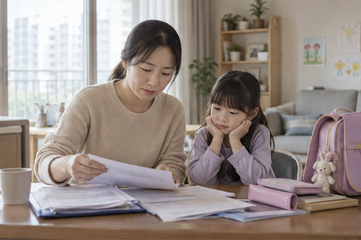 자녀장려금 신청 관련 상황을 확인하는 사람