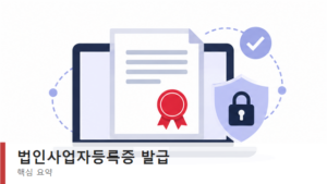 법인사업자등록증 발급 방법, 신청서류와 홈택스 재발급 2 법인사업자등록증 발급 기한과 절차