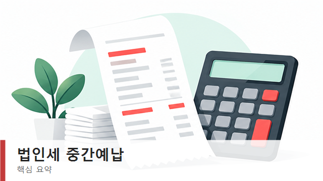 법인세 중간예납 기한과 대상 요약