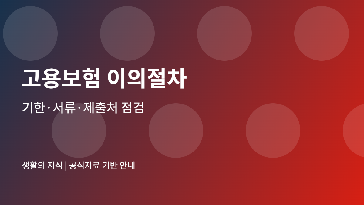 고용보험 이의절차 안내 이미지