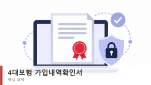 4대보험 가입내역확인서 발급 방법, 온라인 PDF 출력 순서 3 4대보험 가입내역확인서 발급 개요